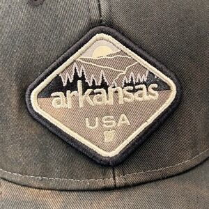 Arkansas USA Patch Mens Black State of Mine Trucker Hat‎ Mesh Snapback OSFM